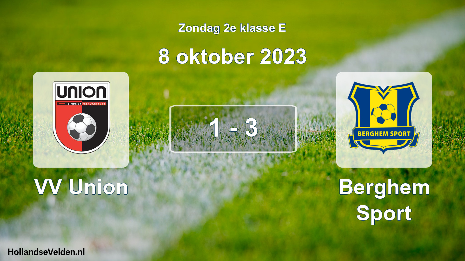 Total number of matches played: VV Union - Berghem Sport 1 - 3 (8 October 2023)