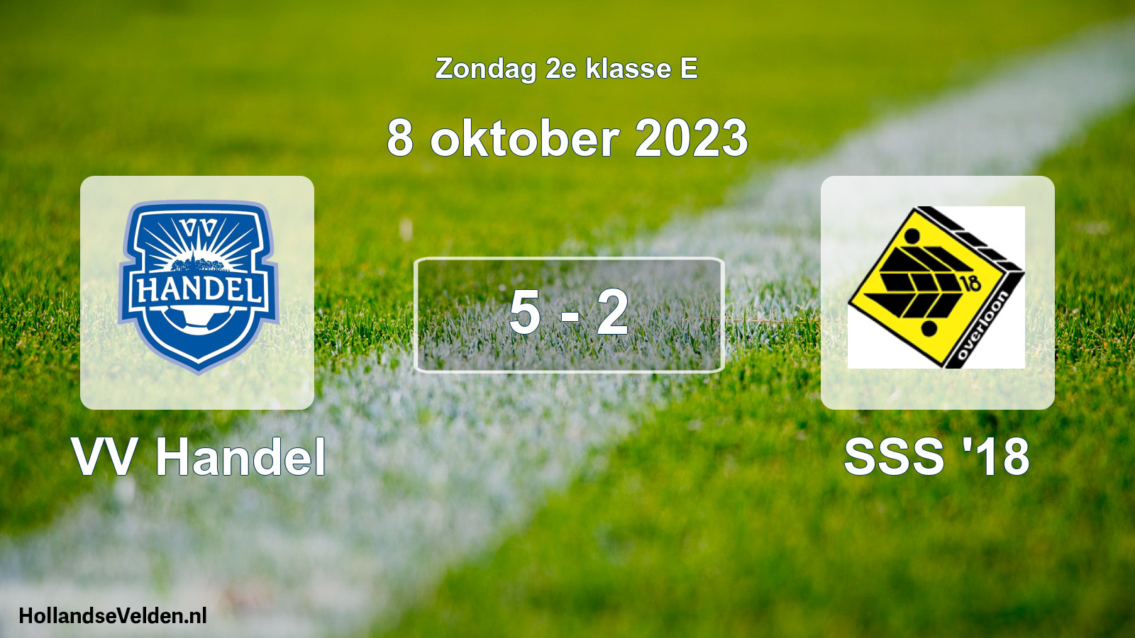 Total number of matches played: VV Handel - SSS '18 5 - 2 (8 October 2023)