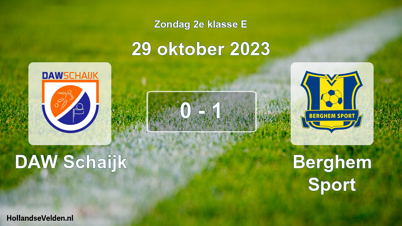 Total number of matches played: DAW Schaijk - Berghem Sport 0 - 1 (29 October 2023)