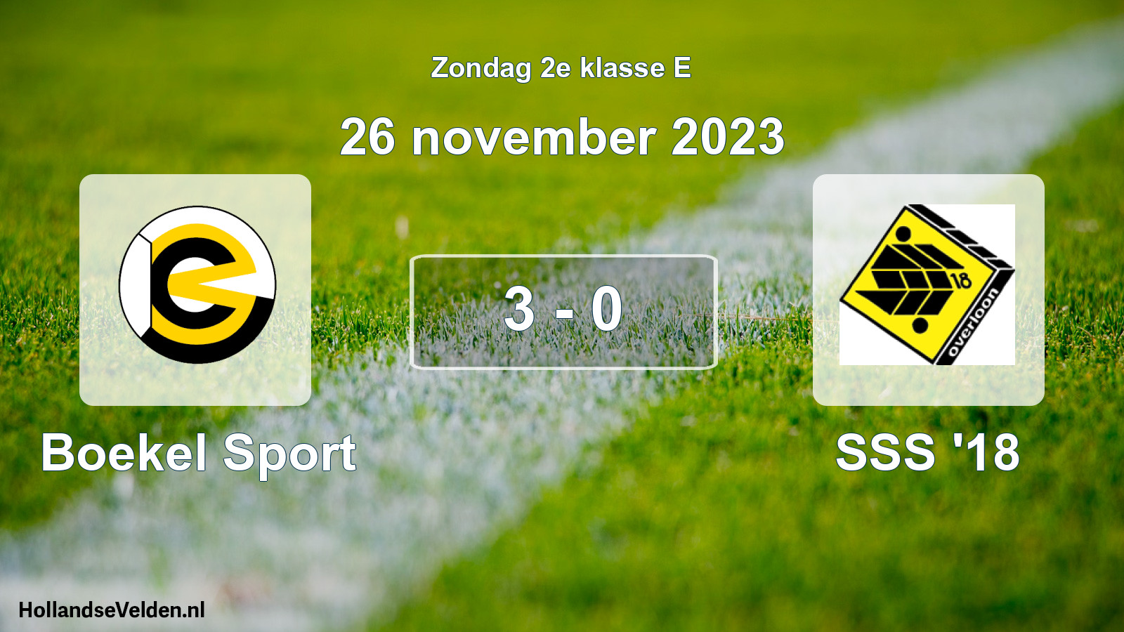 Total number of matches played: Boekel Sport - SSS '18 3 - 0 (26 November 2023)