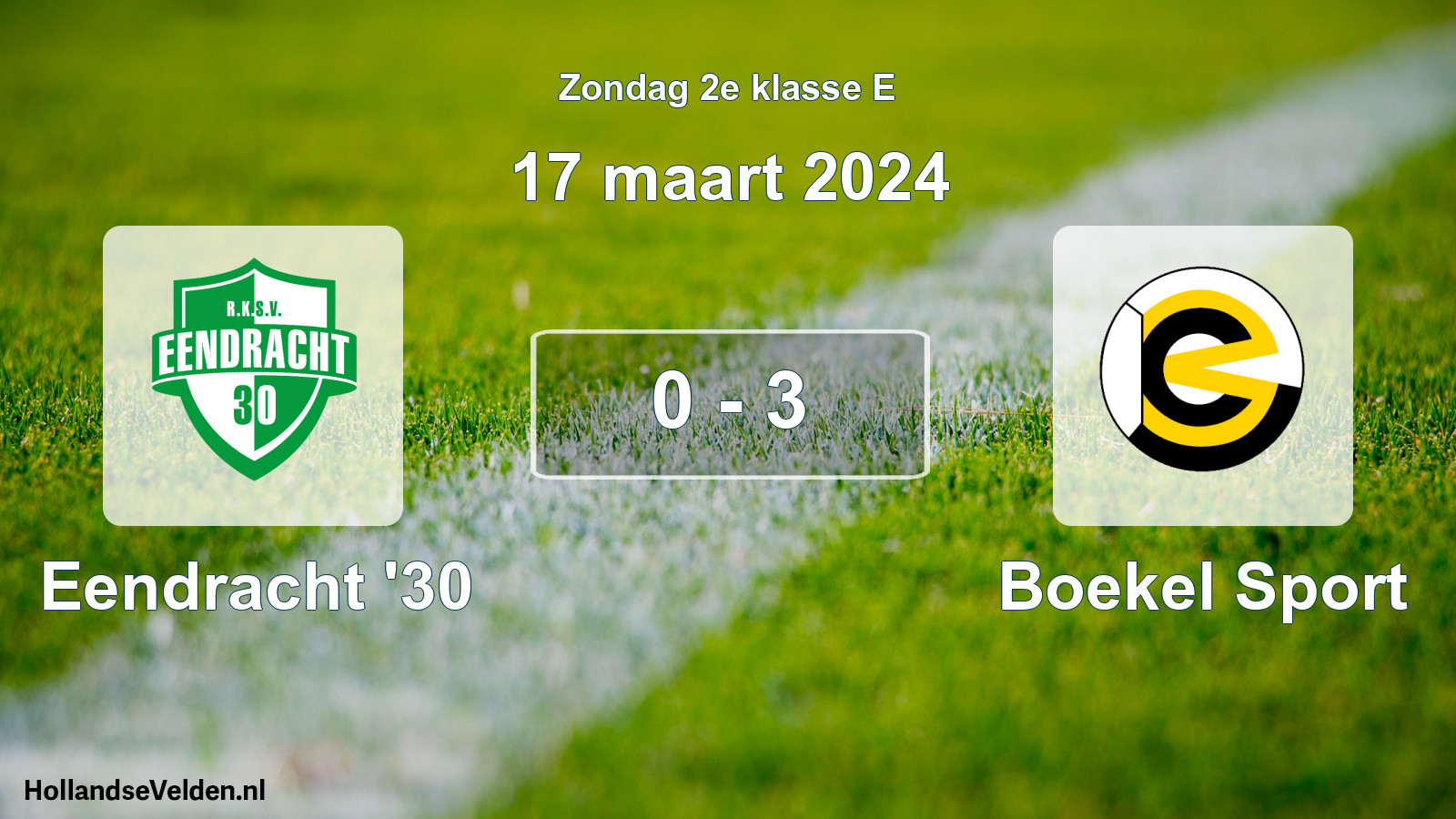 Total number of matches played: Eendracht '30 - Boekel Sport 0 - 3 (17 March 2024)
