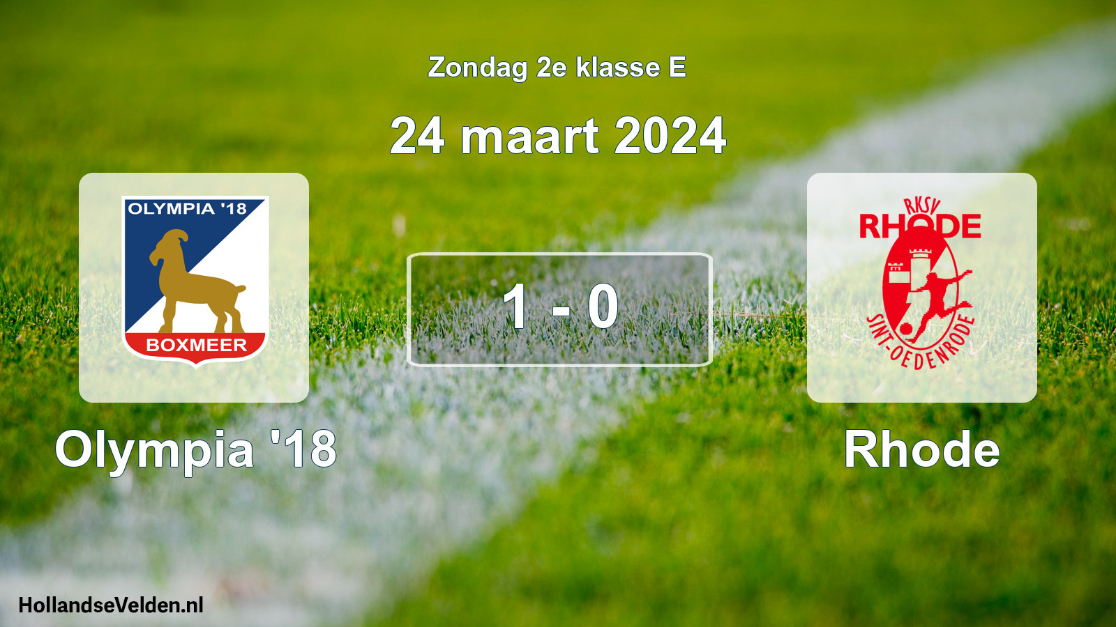 Total number of matches played: Olympia '18 - Rhode 1 - 0 (24 March 2024)