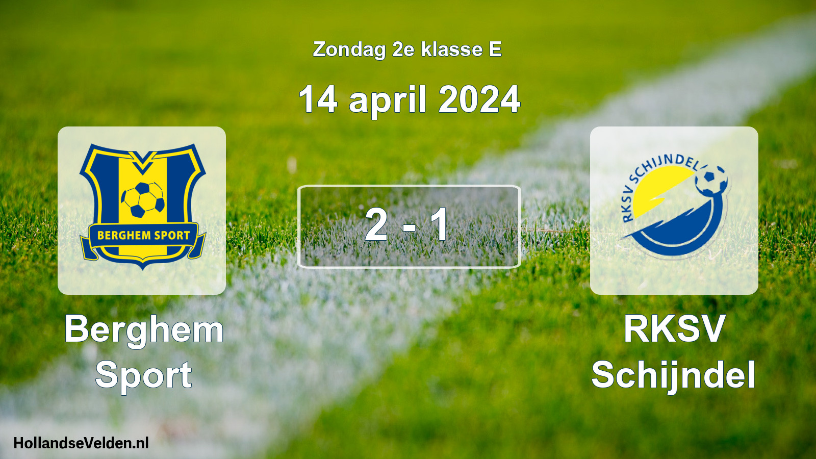 Total number of matches played: Berghem Sport - RKSV Schijndel 2 - 1 (14 April 2024)