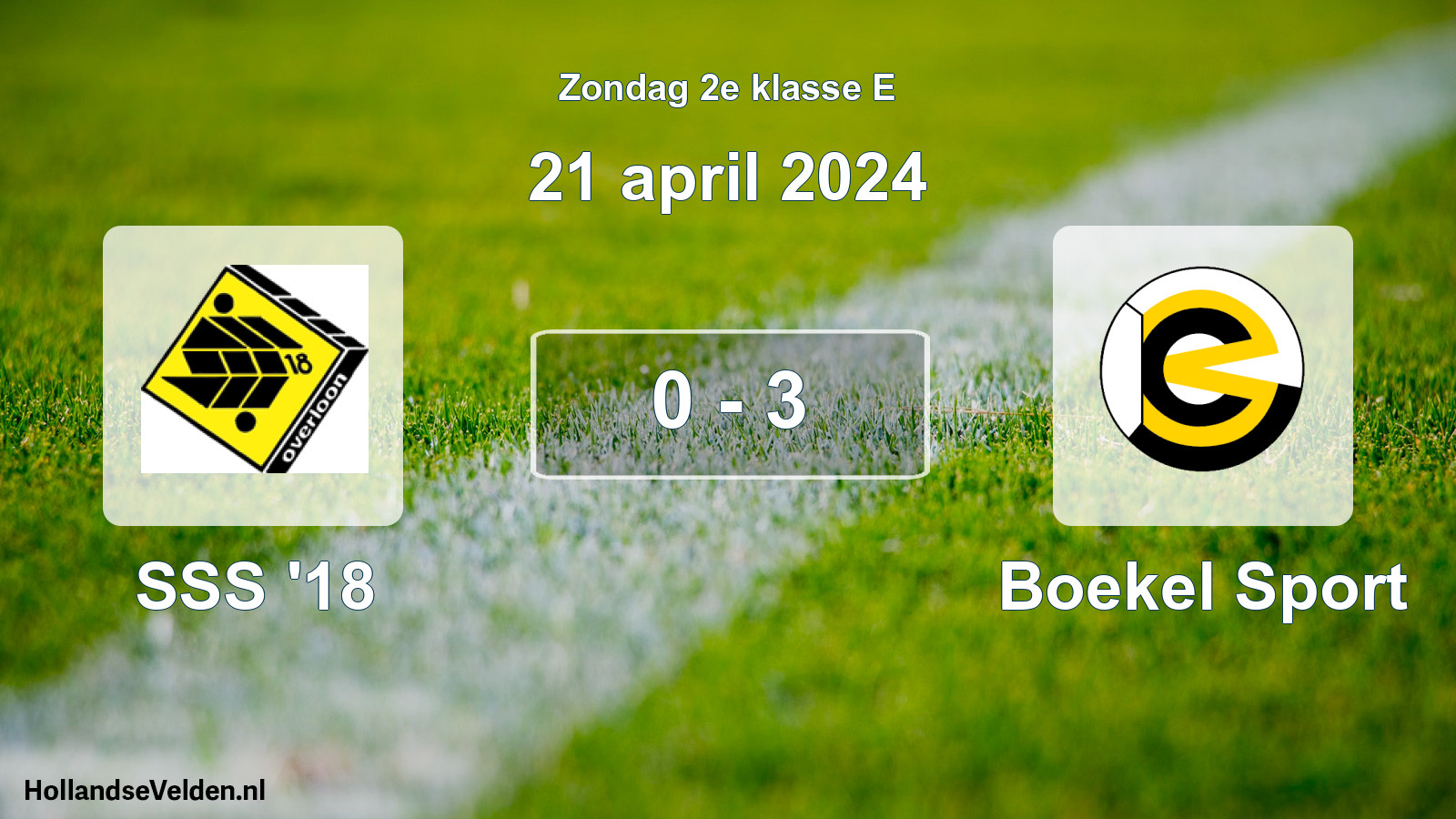 Total number of matches played: SSS '18 - Boekel Sport 0 - 3 (21 April 2024)