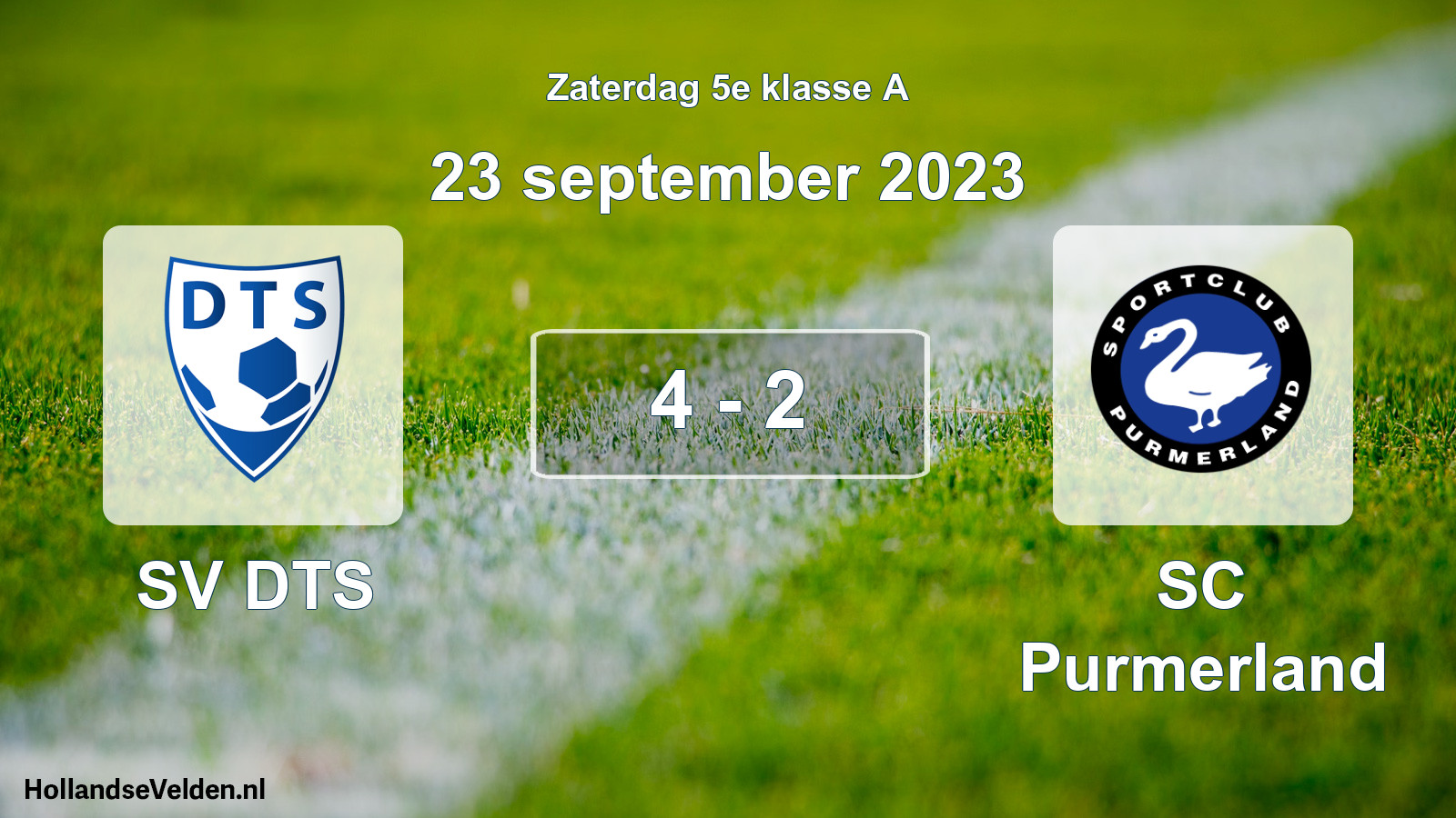 Total number of matches played: SV DTS - SC Purmerland 4 - 2 (23 September 2023)