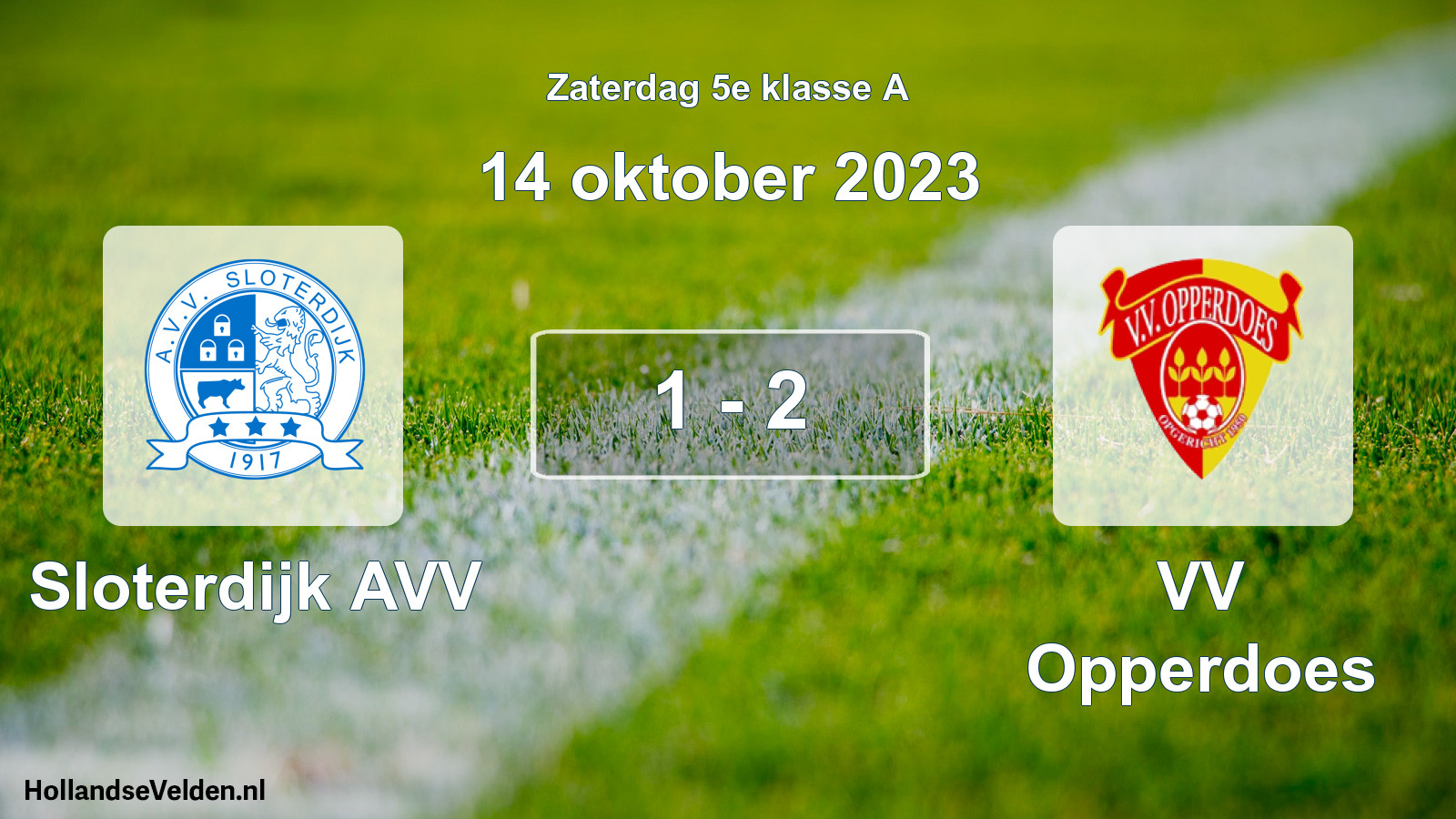 Total number of matches played: Sloterdijk AVV - VV Opperdoes 1 - 2 (14 October 2023)