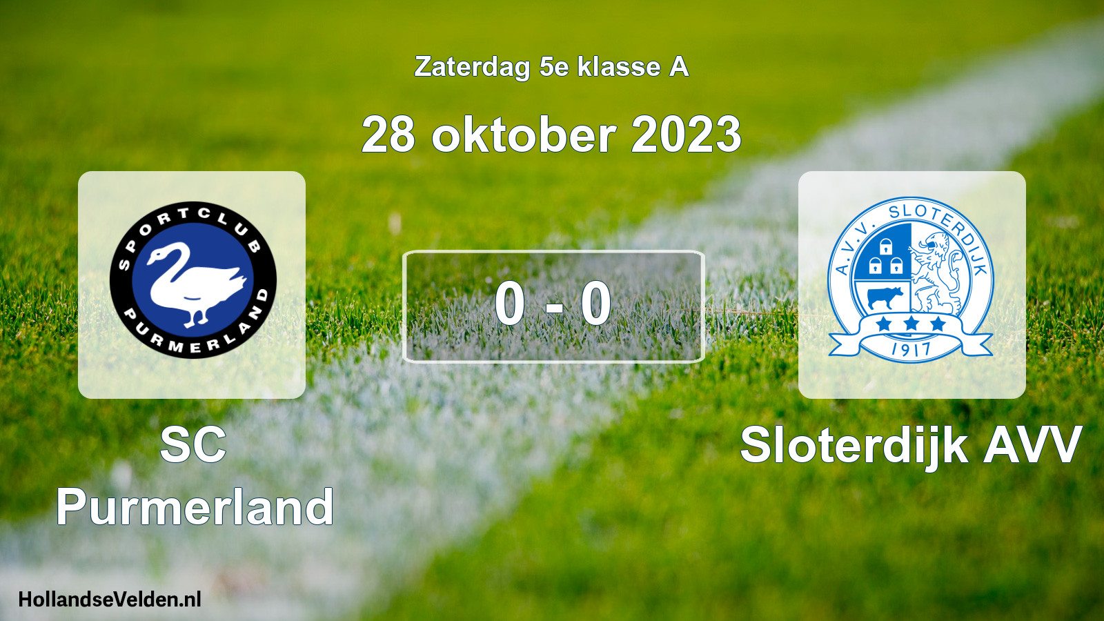 Total number of matches played: SC Purmerland - Sloterdijk AVV 0 - 0 (28 October 2023)