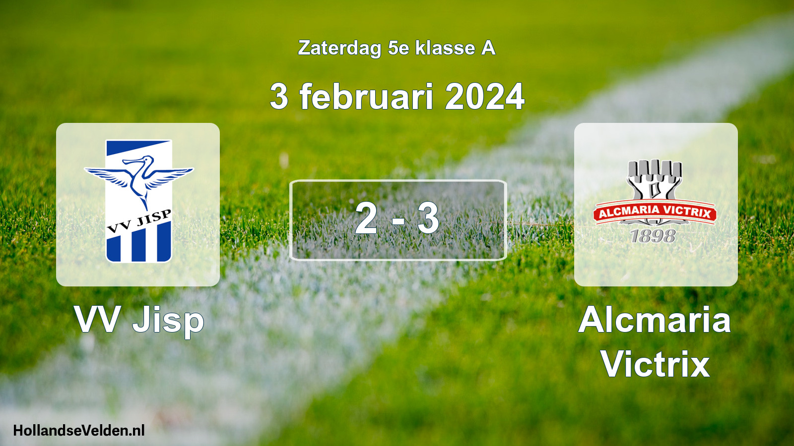 Total number of matches played: VV Jisp - Alcmaria Victrix 2 - 3 (3 February 2024)