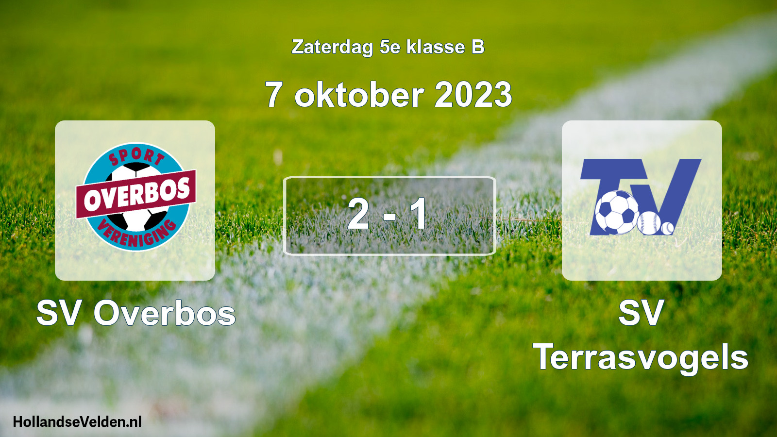 Total number of matches played: SV Overbos - SV Terrasvogels 2 - 1 (7 October 2023)