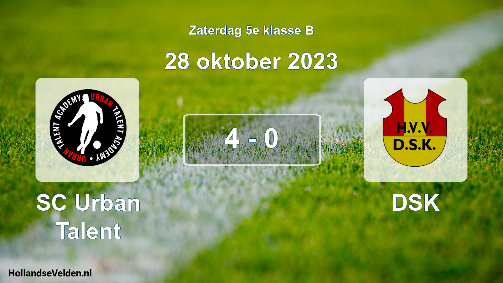 Total number of matches played: SC Urban Talent - DSK 4 - 0 (28 October 2023)