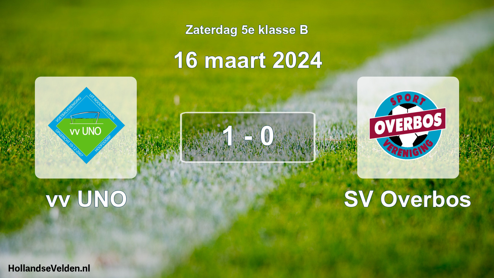 Total number of matches played: vv UNO - SV Overbos 1 - 0 (16 March 2024)