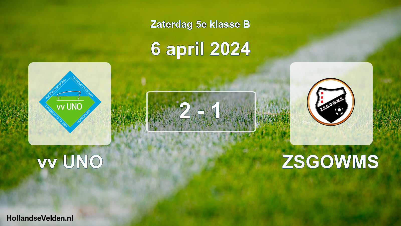 Total number of matches played: vv UNO - ZSGOWMS 2 - 1 (6 April 2024)