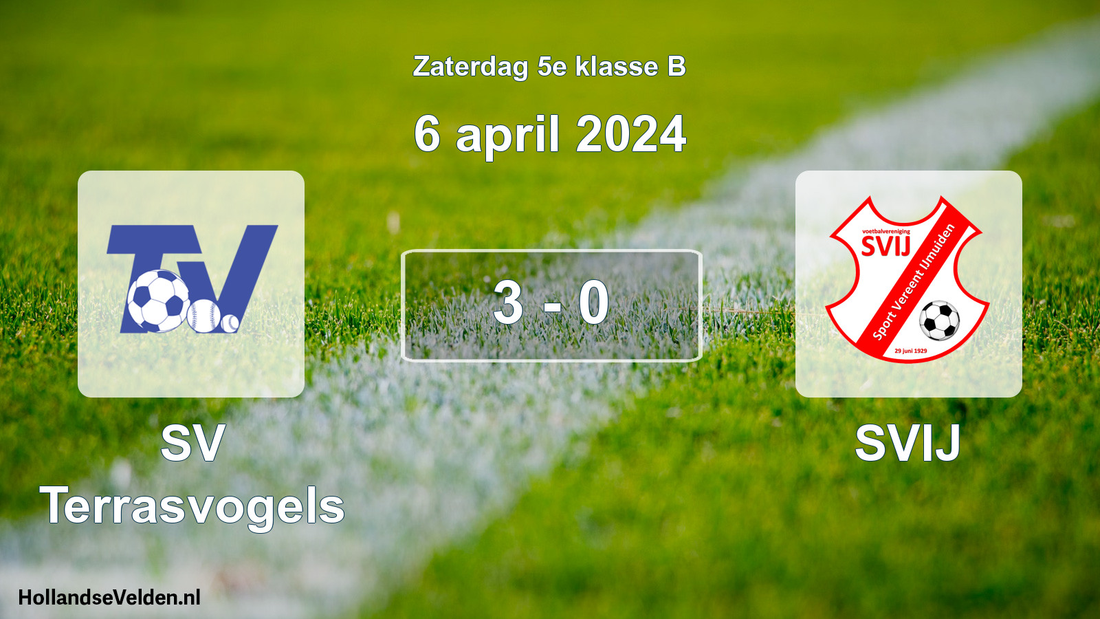 Total number of matches played: SV Terrasvogels - SVIJ 3 - 0 (6 April 2024)