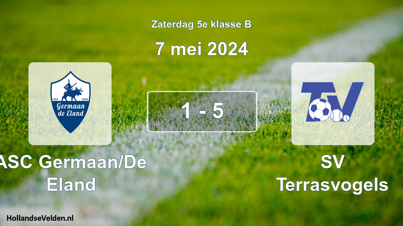 Total number of matches played: ASC Germaan/De Eland - SV Terrasvogels 1 - 5 (7 May 2024)