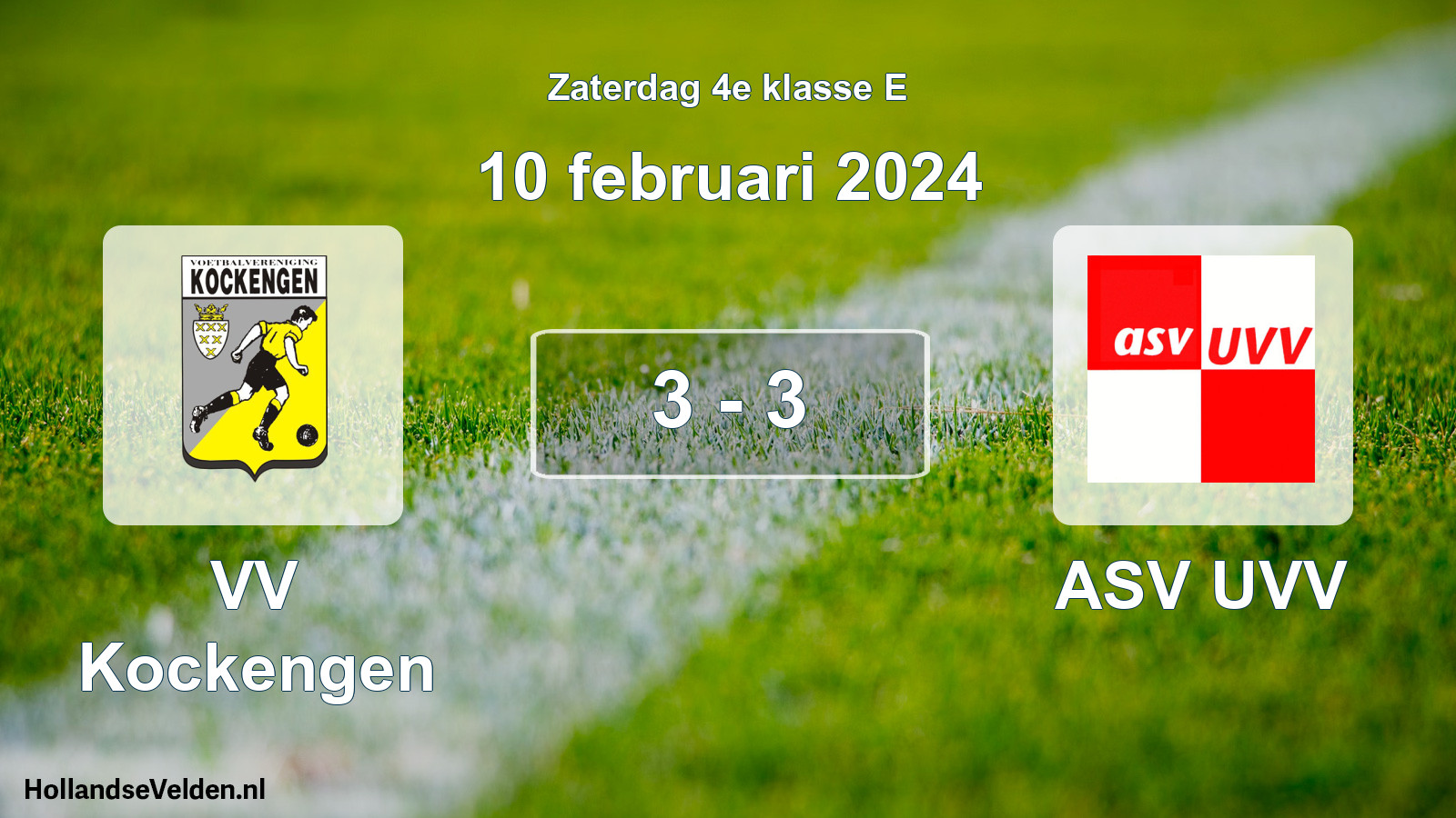 Total number of matches played: VV Kockengen - ASV UVV 3 - 3 (10 February 2024)