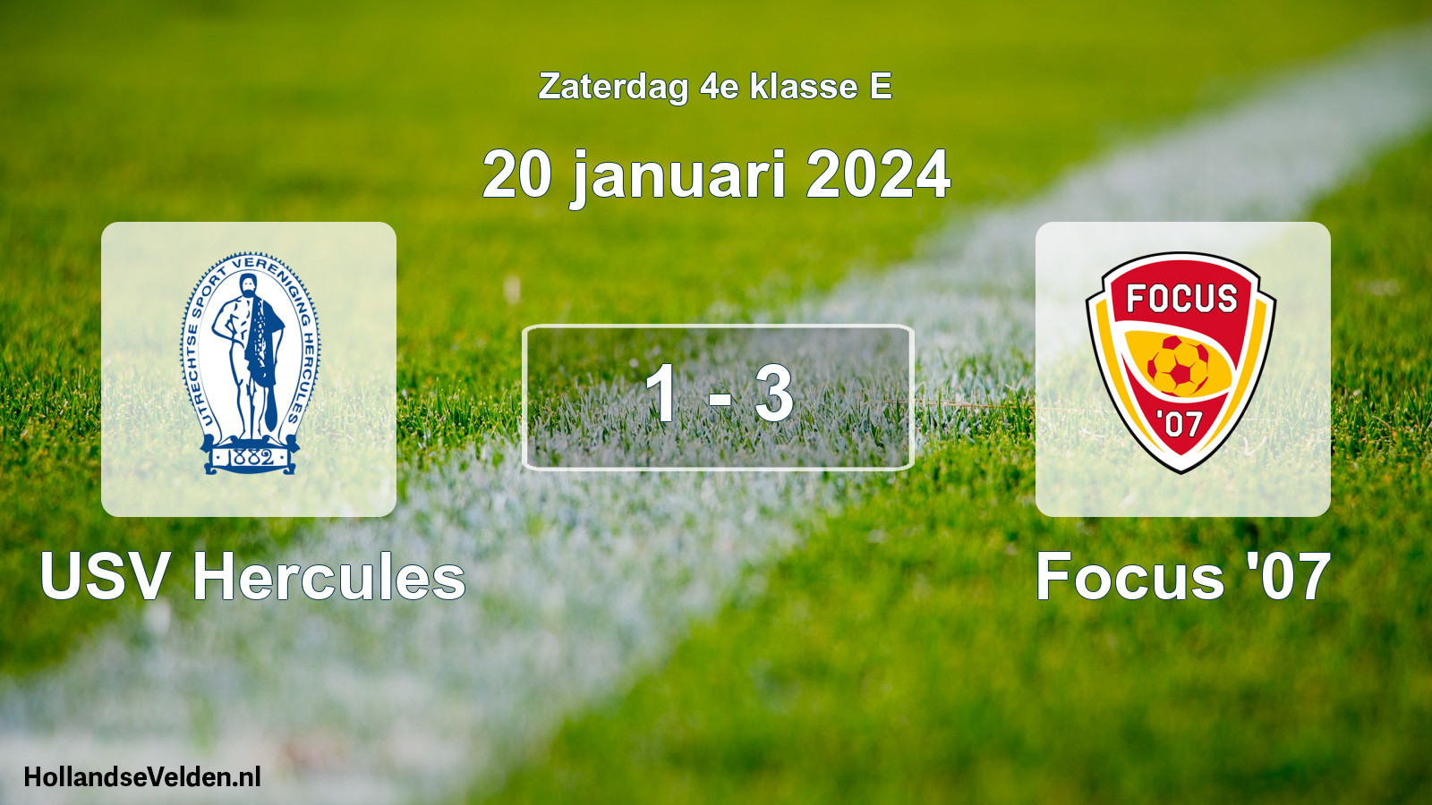 Total number of matches played: USV Hercules - Focus '07 1 - 3 (20 January 2024)