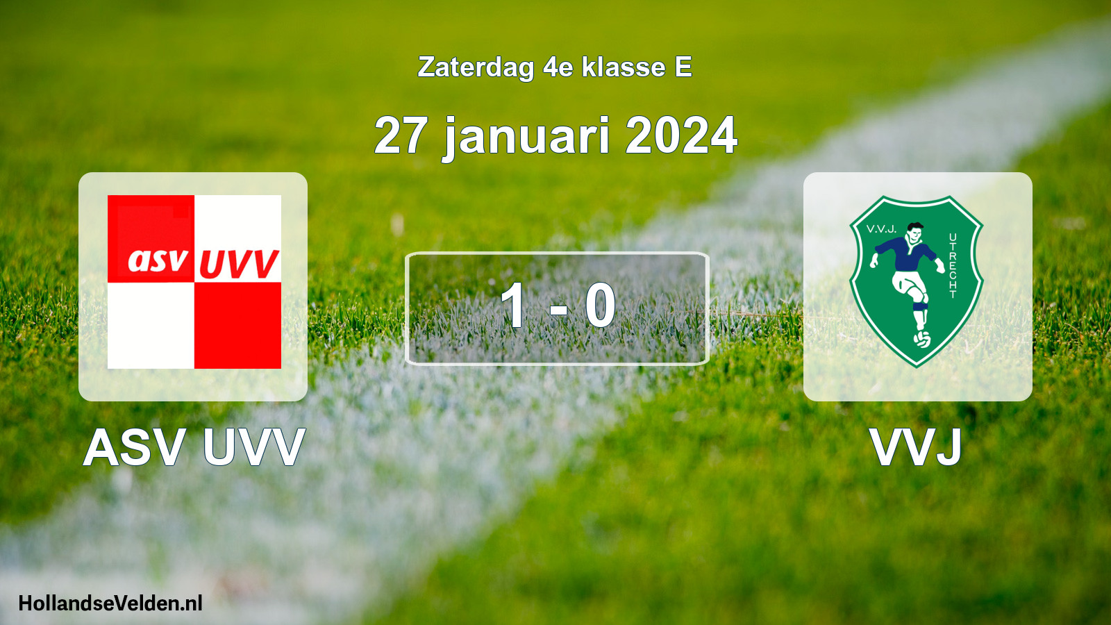 Total number of matches played: ASV UVV - VVJ 1 - 0 (27 January 2024)