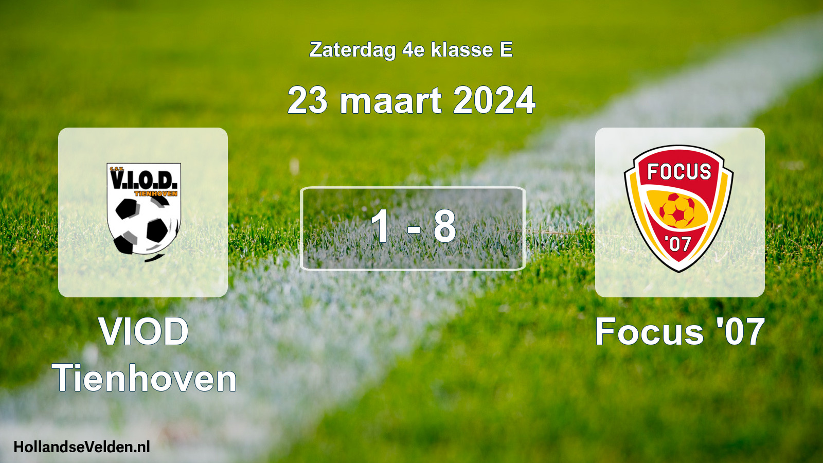 Total number of matches played: VIOD Tienhoven - Focus '07 1 - 8 (23 March 2024)
