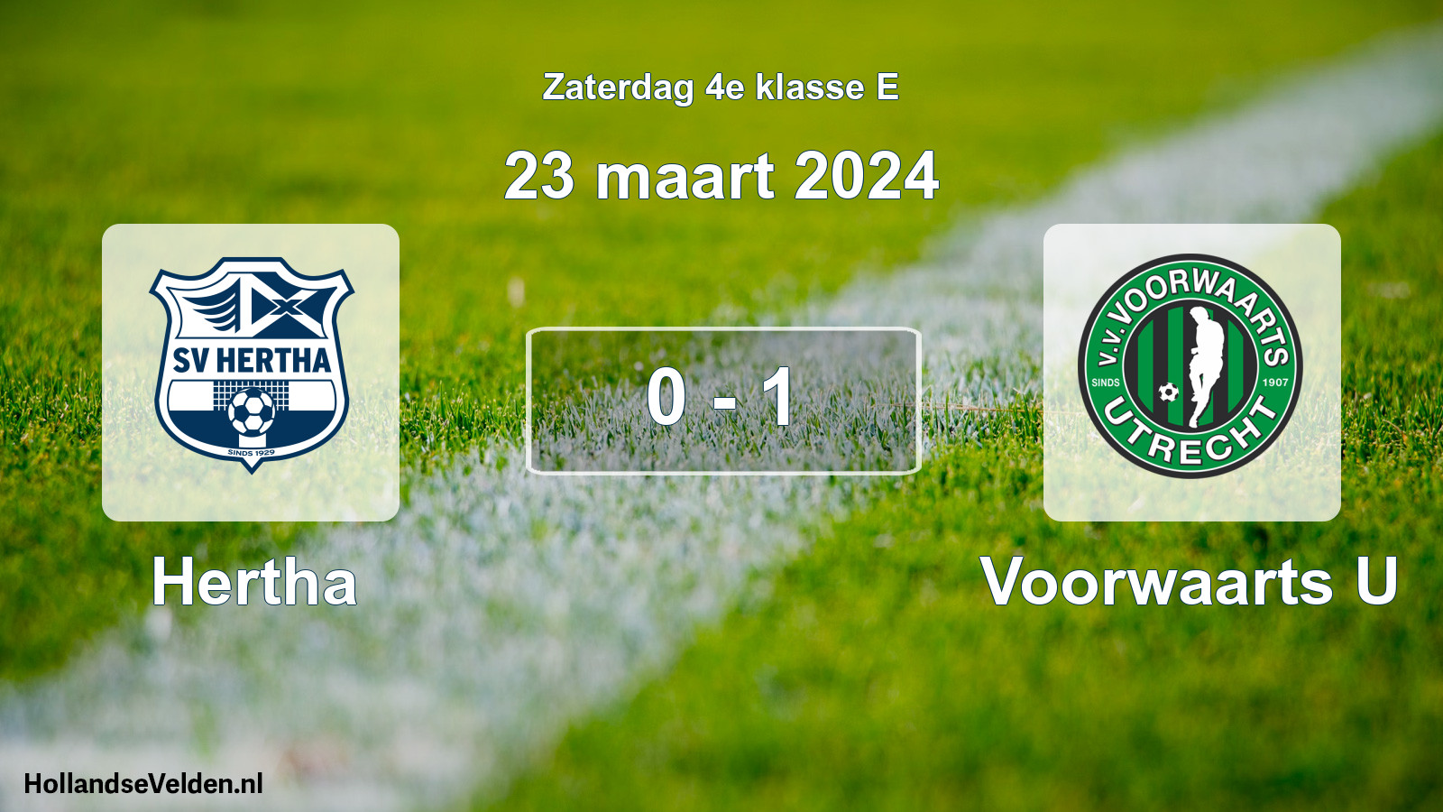 Total number of matches played: Hertha - Voorwaarts U 0 - 1 (23 March 2024)