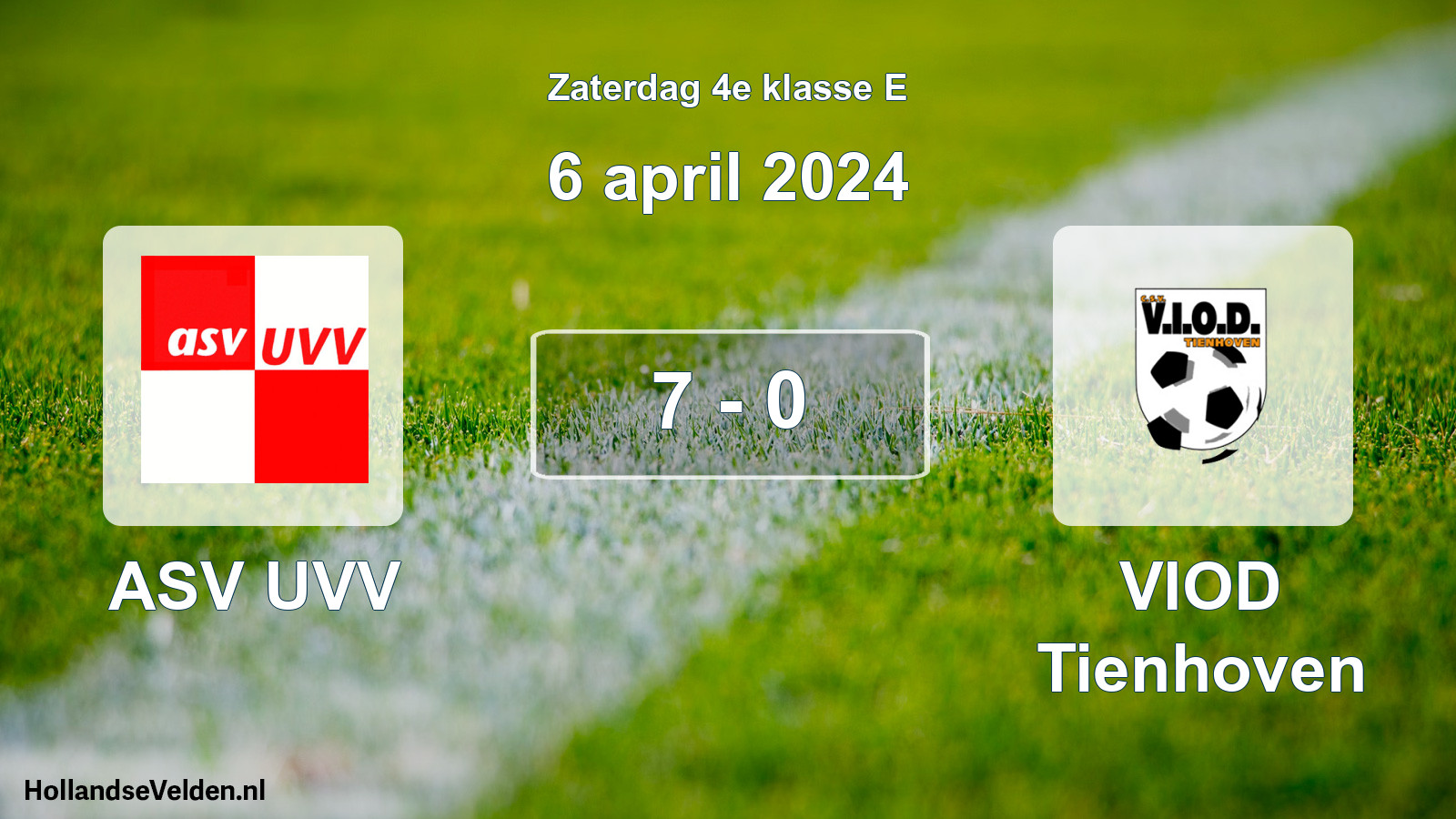 Total number of matches played: ASV UVV - VIOD Tienhoven 7 - 0 (6 April 2024)