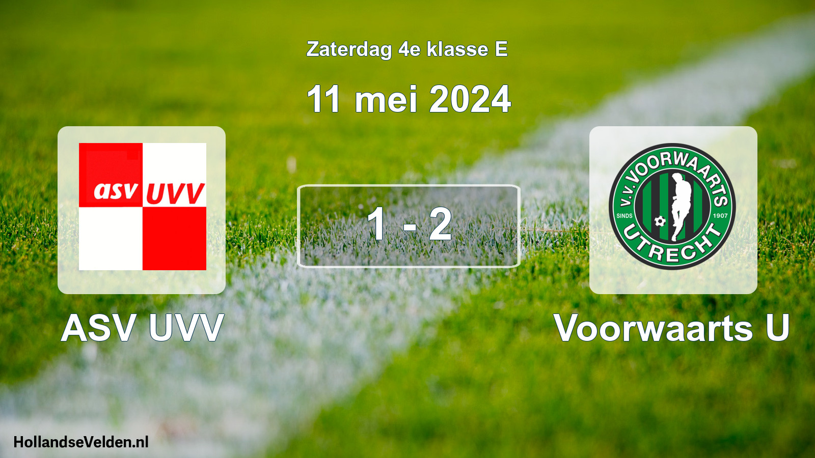Total number of matches played: ASV UVV - Voorwaarts U 1 - 2 (11 May 2024)