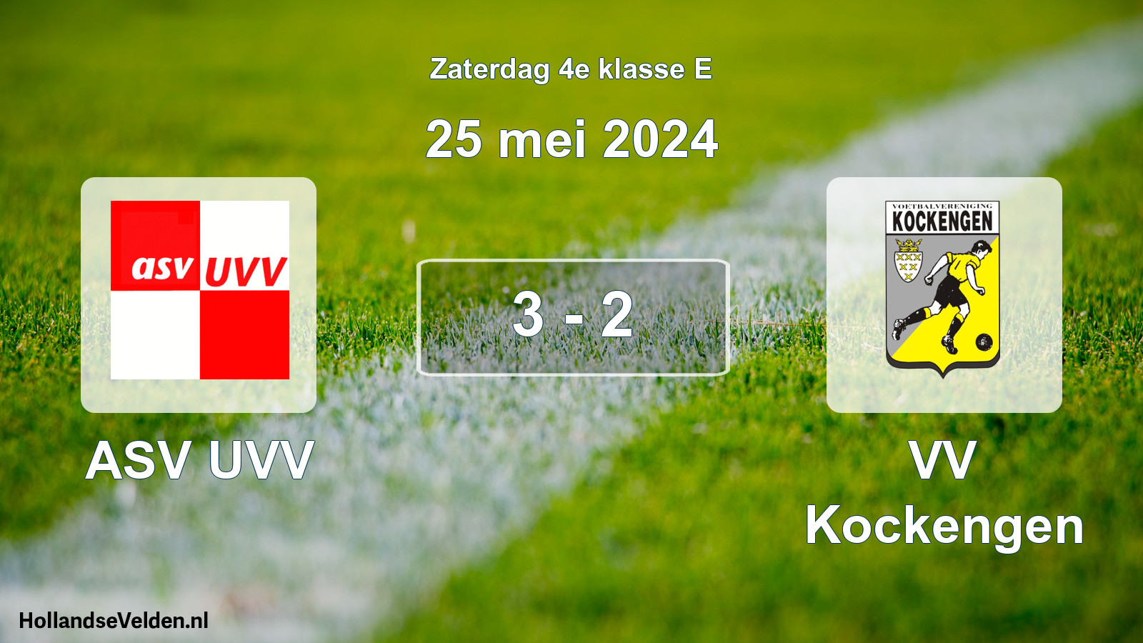 Total number of matches played: ASV UVV - VV Kockengen 3 - 2 (25 May 2024)