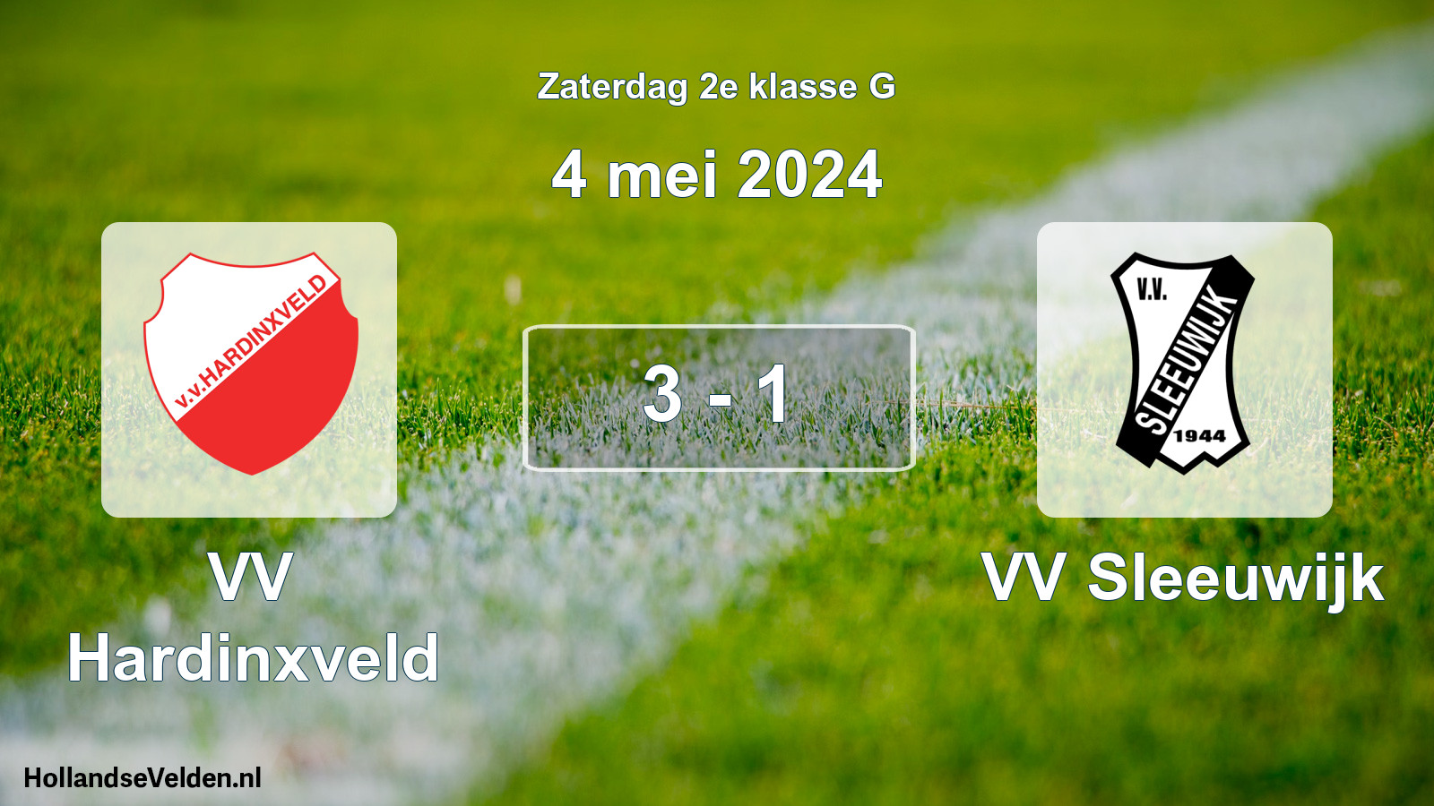 Total number of matches played: VV Hardinxveld - VV Sleeuwijk 3 - 1 (4 May 2024)