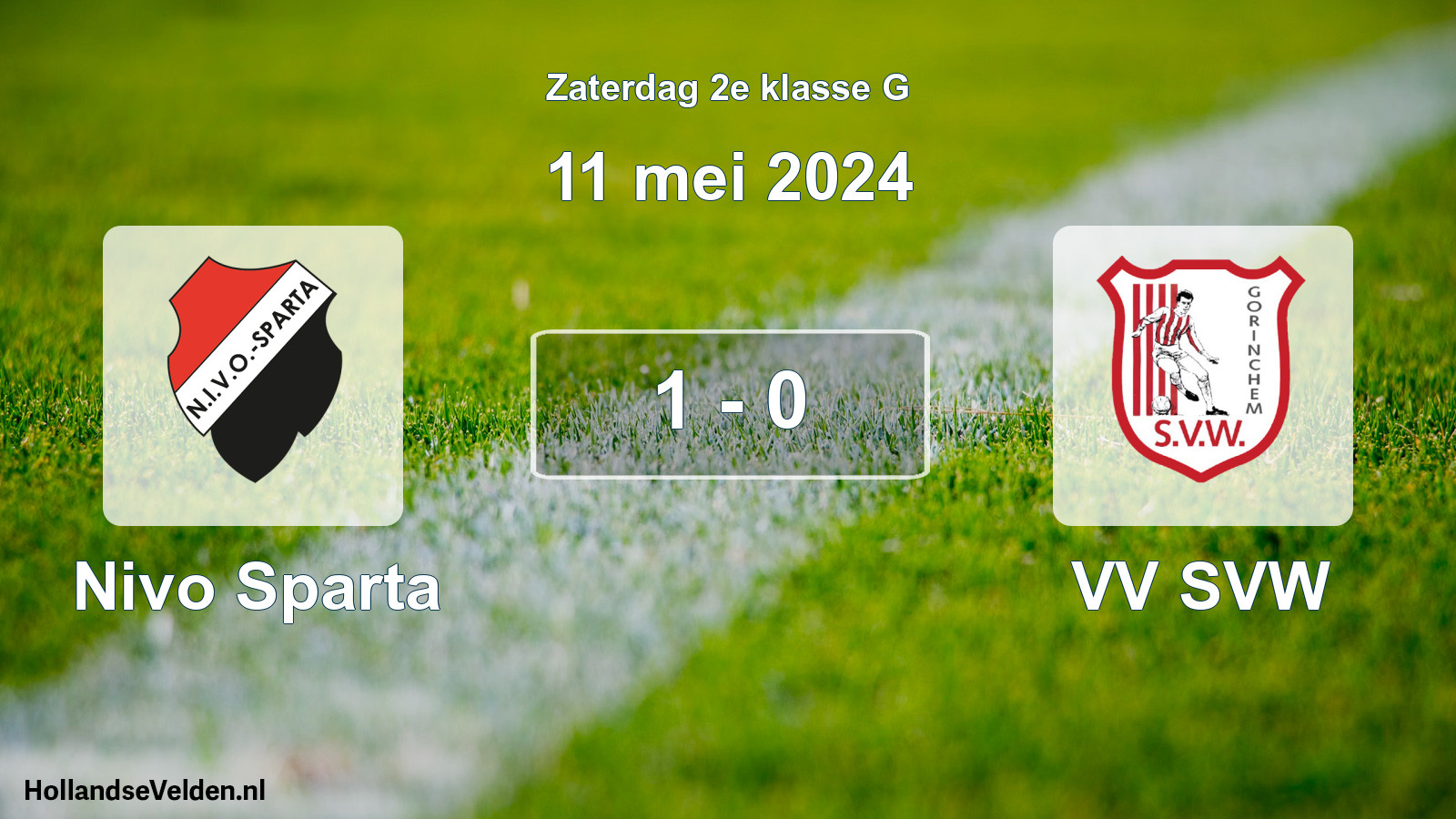 Total number of matches played: Nivo Sparta - VV SVW 1 - 0 (11 May 2024)