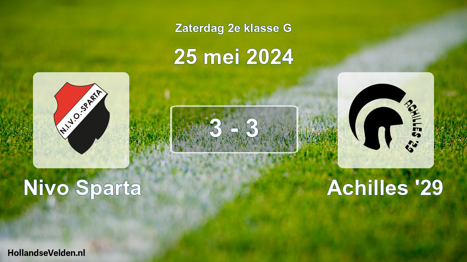 Total number of matches played: Nivo Sparta - Achilles '29 3 - 3 (25 May 2024)