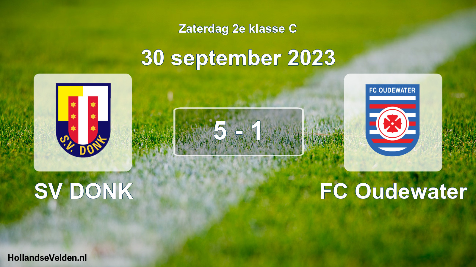 Total number of matches played: SV DONK - FC Oudewater 5 - 1 (30 September 2023)