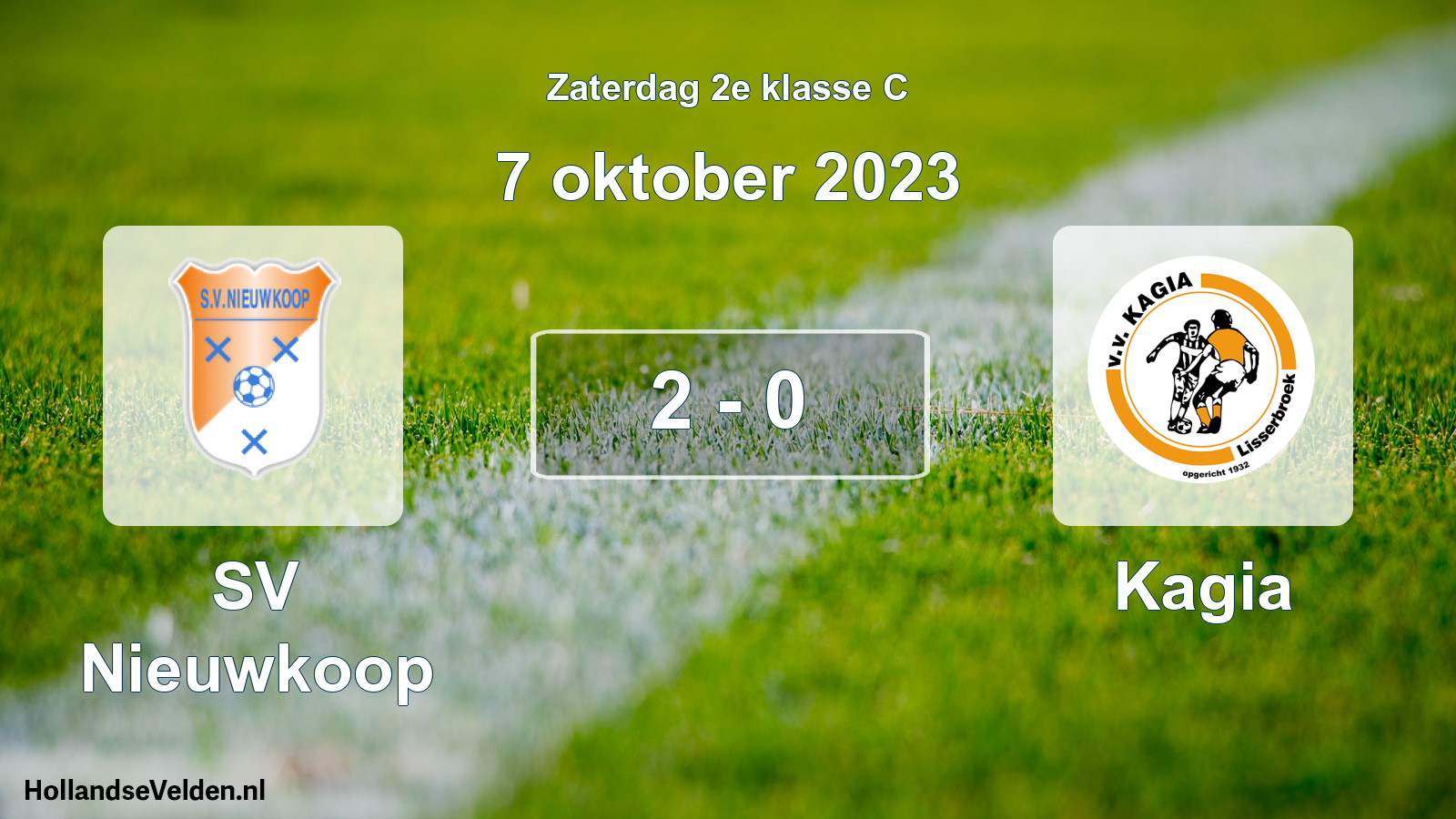 Total number of matches played: SV Nieuwkoop - Kagia 2 - 0 (7 October 2023)