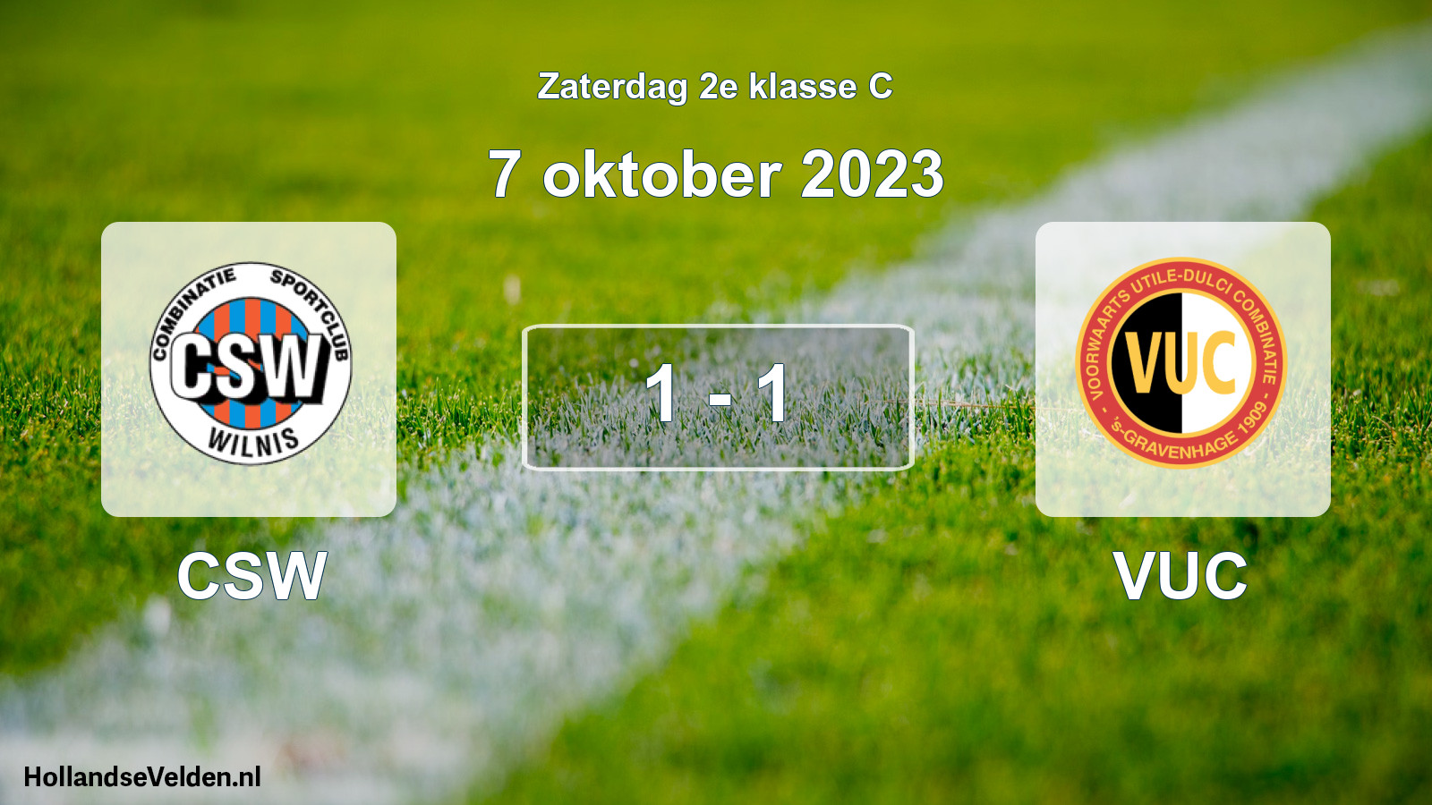 Total number of matches played: CSW - VUC 1 - 1 (7 October 2023)
