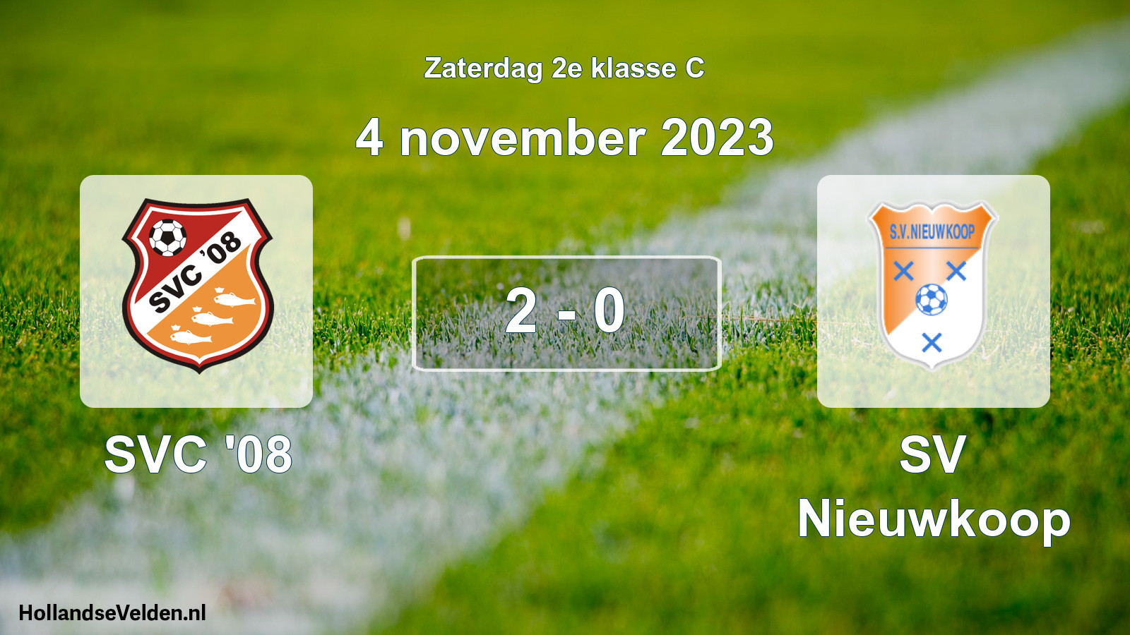Total number of matches played: SVC '08 - SV Nieuwkoop 2 - 0 (4 November 2023)