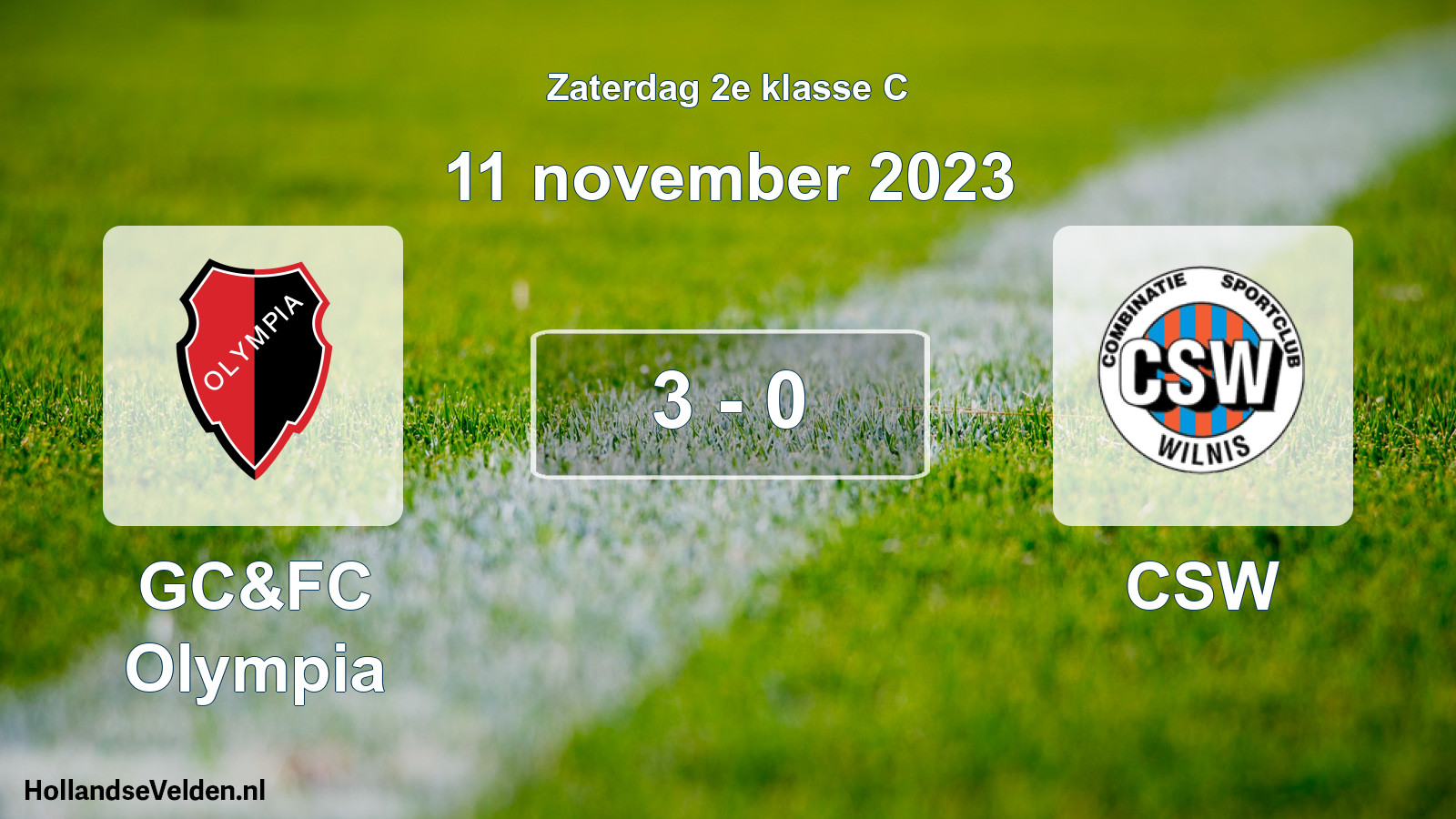 Total number of matches played: GC&FC Olympia - CSW 3 - 0 (11 November 2023)