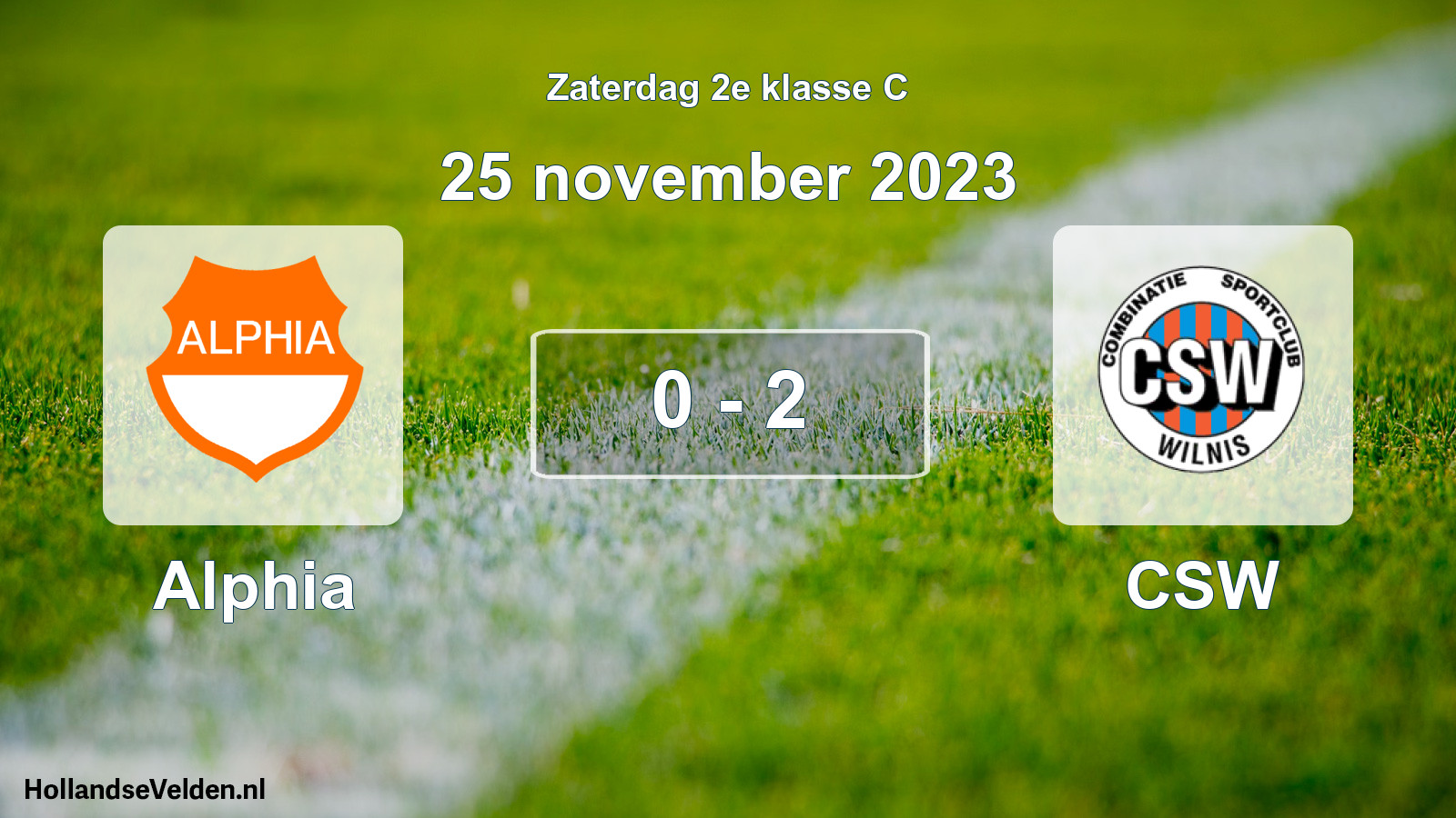 Total number of matches played: Alphia - CSW 0 - 2 (25 November 2023)