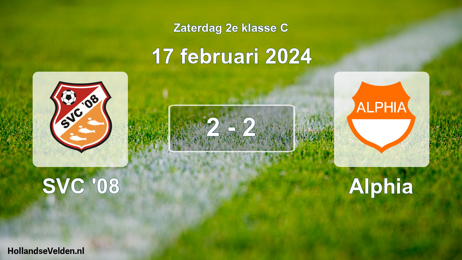 Total number of matches played: SVC '08 - Alphia 2 - 2 (17 February 2024)