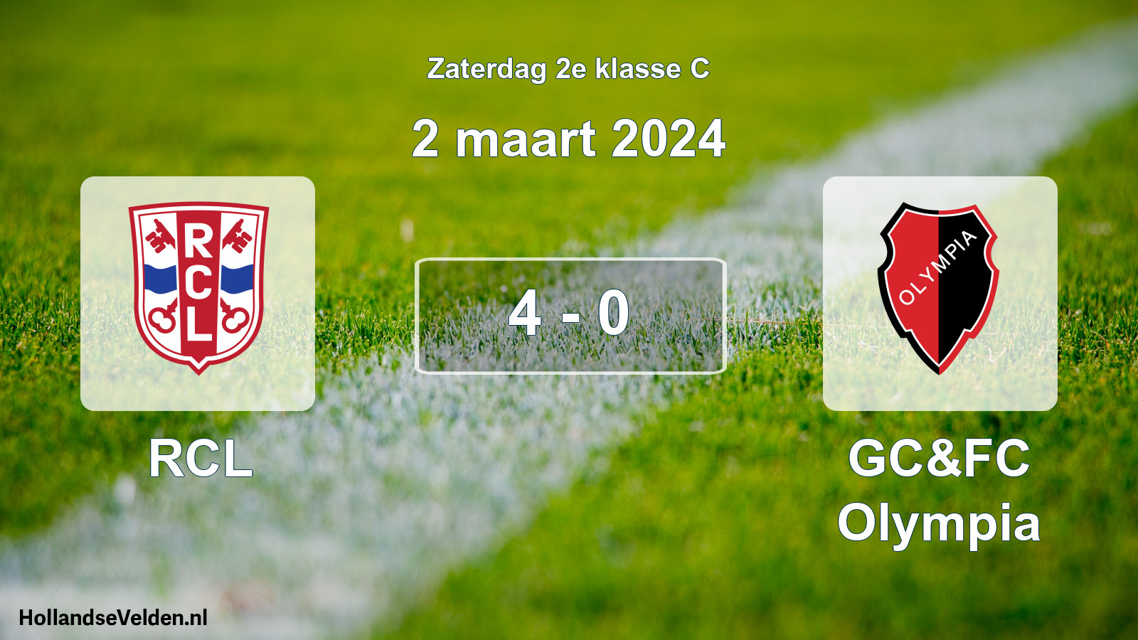 Total number of matches played: RCL - GC&FC Olympia 4 - 0 (2 March 2024)