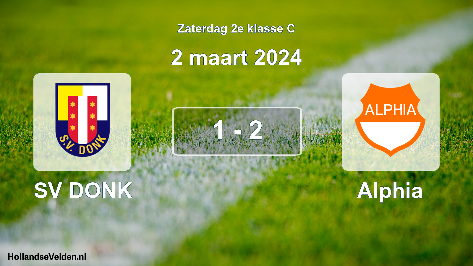 Total number of matches played: SV DONK - Alphia 1 - 2 (2 March 2024)
