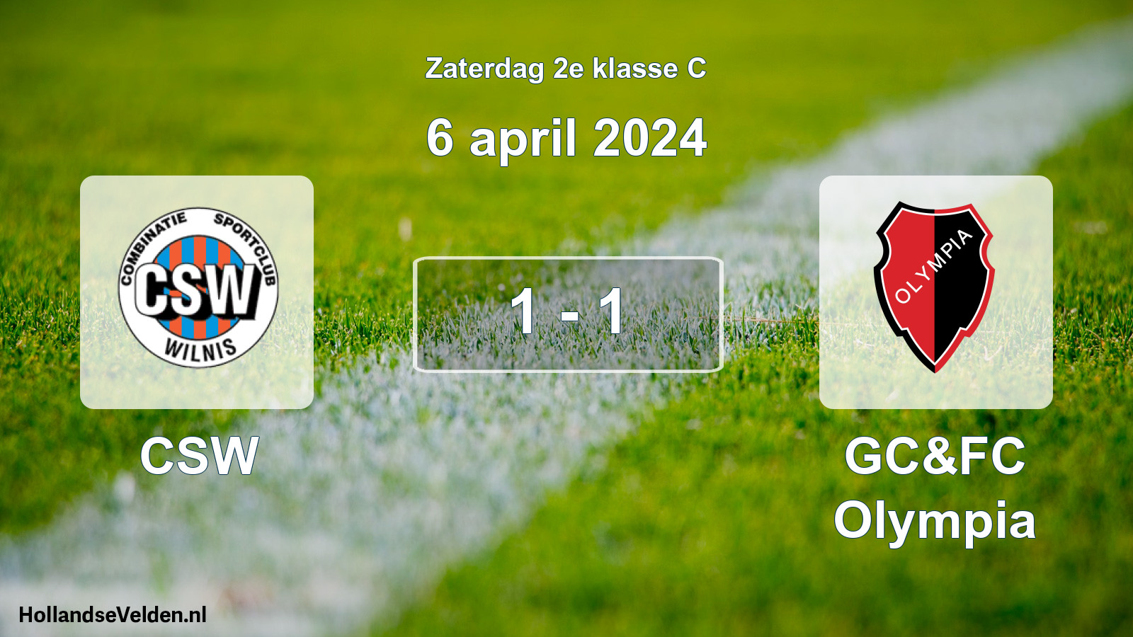 Total number of matches played: CSW - GC&FC Olympia 1 - 1 (6 April 2024)