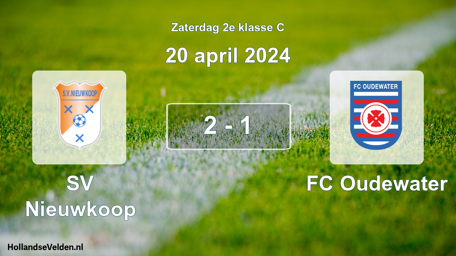 Total number of matches played: SV Nieuwkoop - FC Oudewater 2 - 1 (20 April 2024)