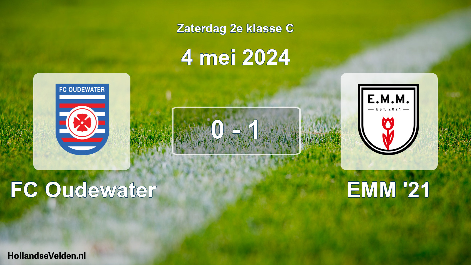 Total number of matches played: FC Oudewater - EMM '21 0 - 1 (4 May 2024)