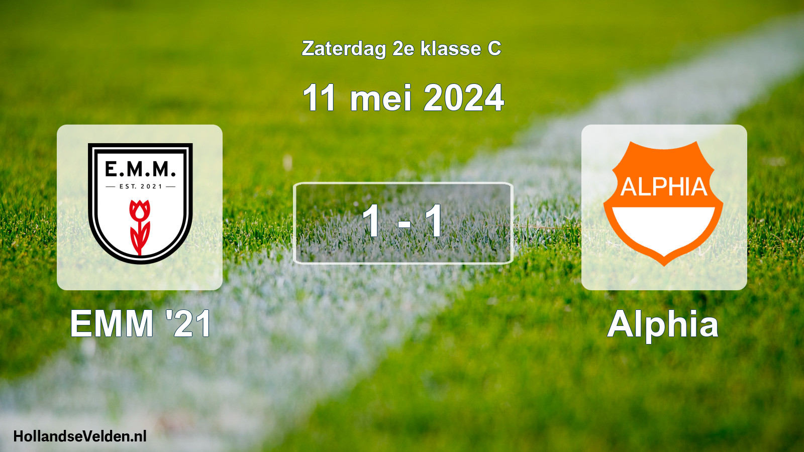 Total number of matches played: EMM '21 - Alphia 1 - 1 (11 May 2024)