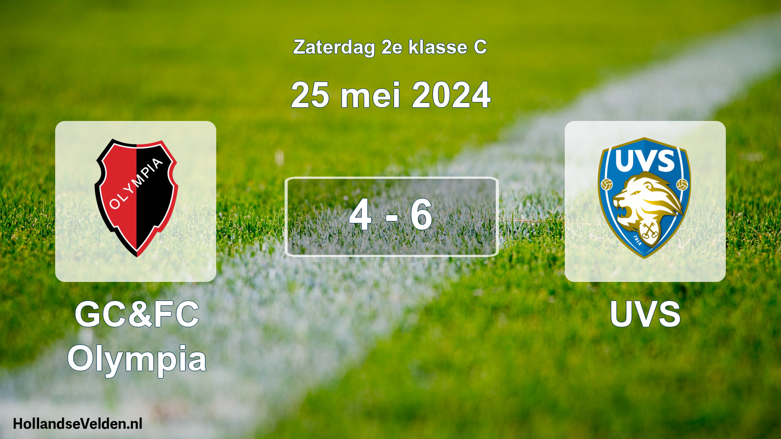 Total number of matches played: GC&FC Olympia - UVS 4 - 6 (25 May 2024)