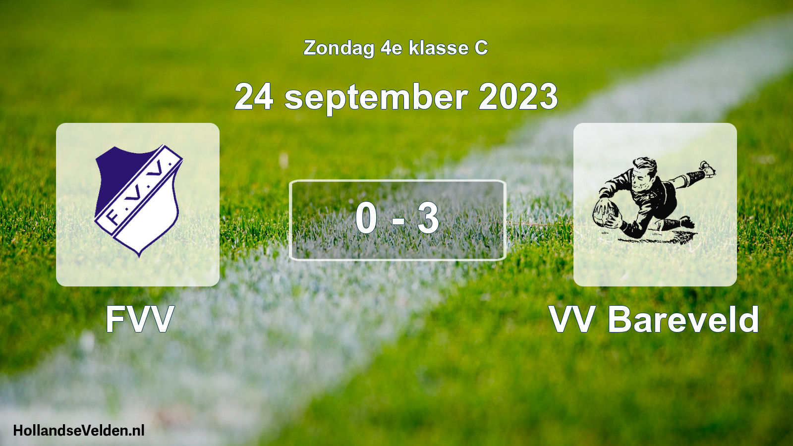 Total number of matches played: FVV - VV Bareveld 0 - 3 (24 September 2023)