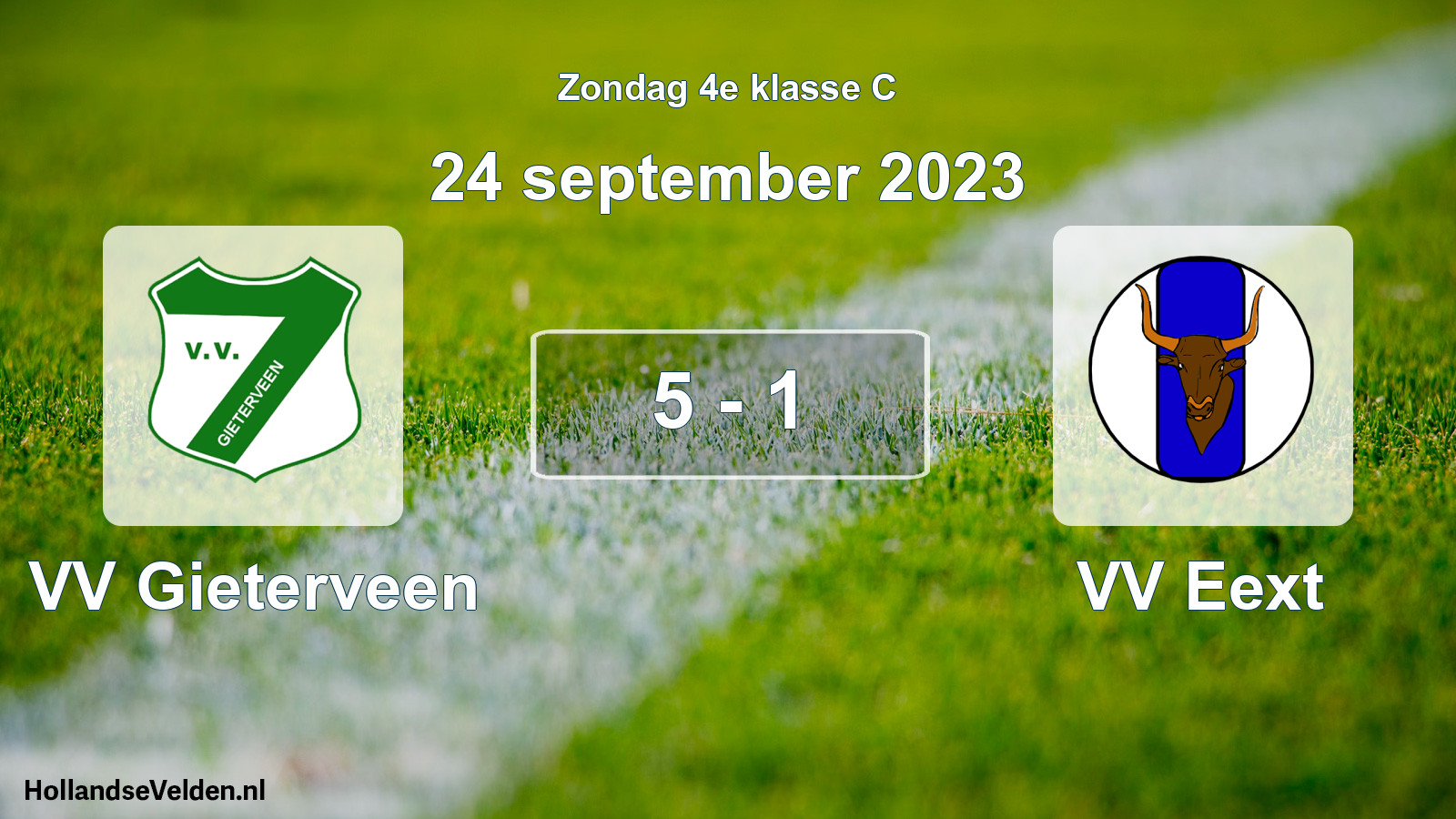 Total number of matches played: VV Gieterveen - VV Eext 5 - 1 (24 September 2023)