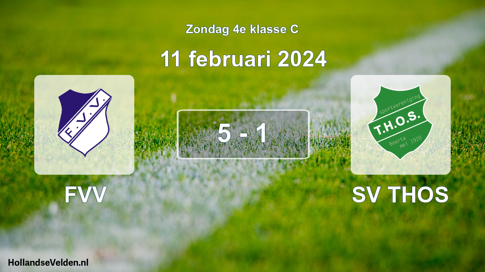 Total number of matches played: FVV - SV THOS 5 - 1 (11 February 2024)