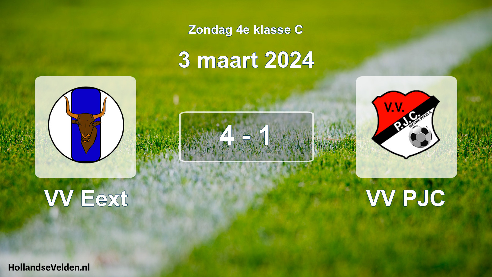 Total number of matches played: VV Eext - VV PJC 4 - 1 (3 March 2024)