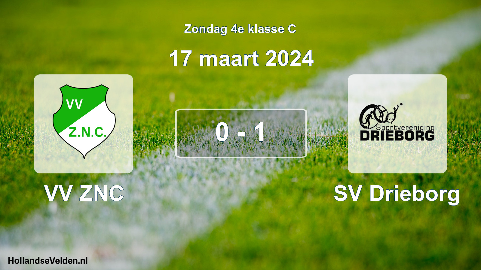 Total number of matches played: VV ZNC - SV Drieborg 0 - 1 (17 March 2024)