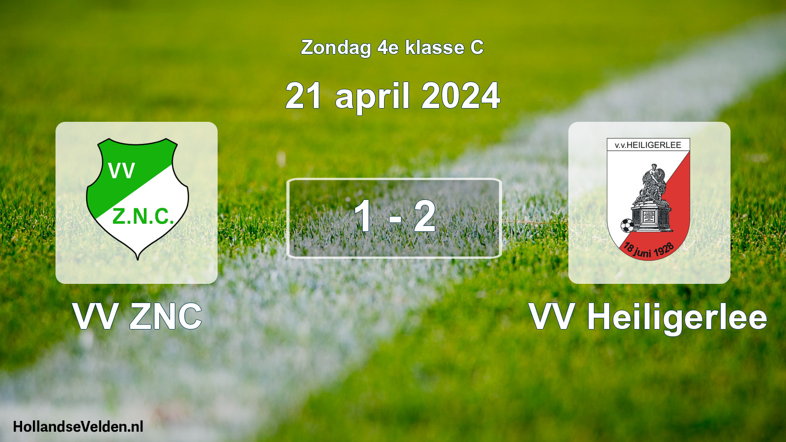 Total number of matches played: VV ZNC - VV Heiligerlee 1 - 2 (21 April 2024)