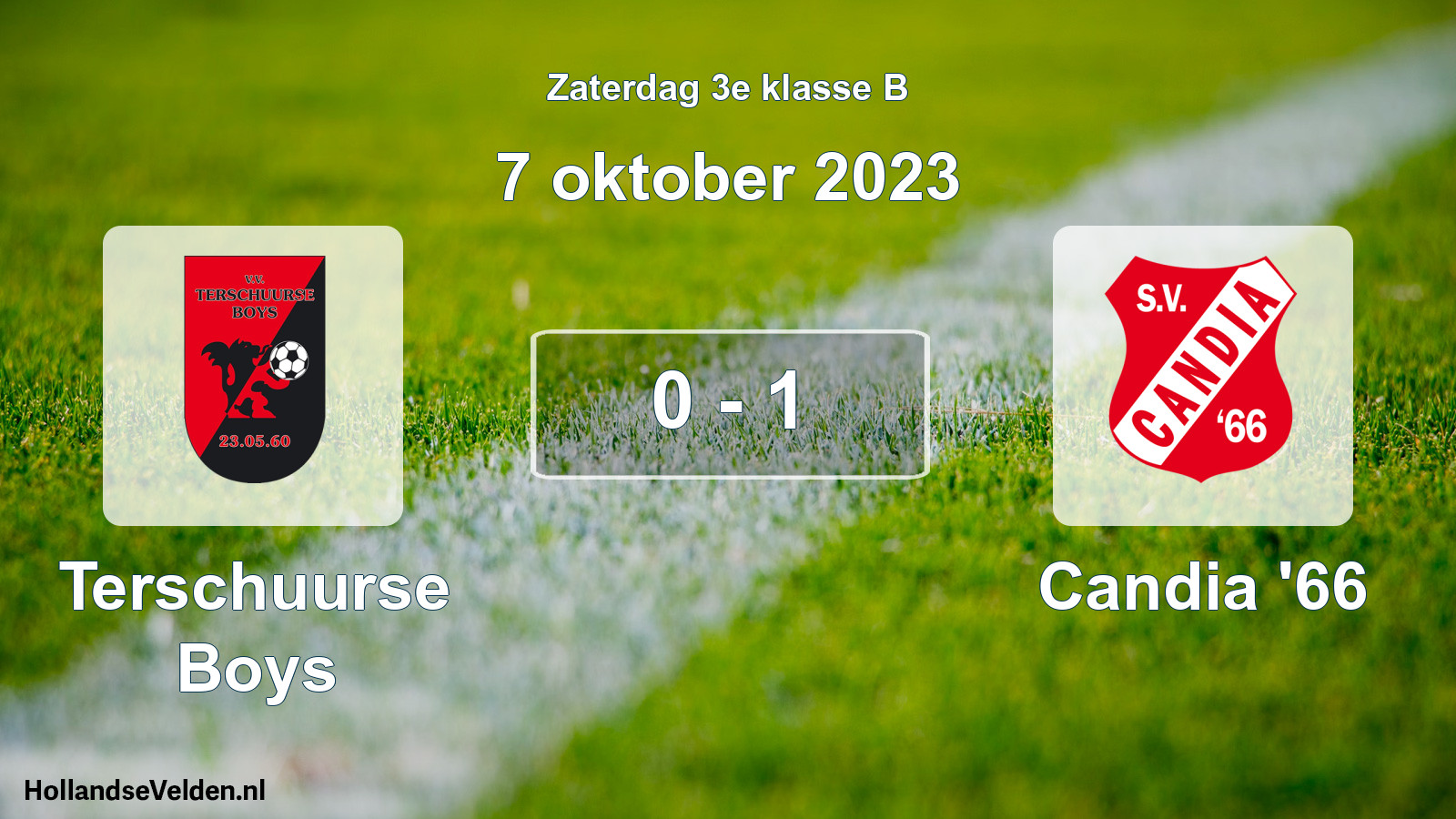 Total number of matches played: Terschuurse Boys - Candia '66 0 - 1 (7 October 2023)